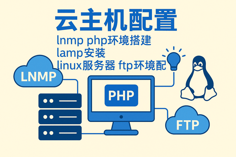 云主機配置lnmp php環(huán)境搭建lamp安裝linux服務(wù)器ftp環(huán)境配置