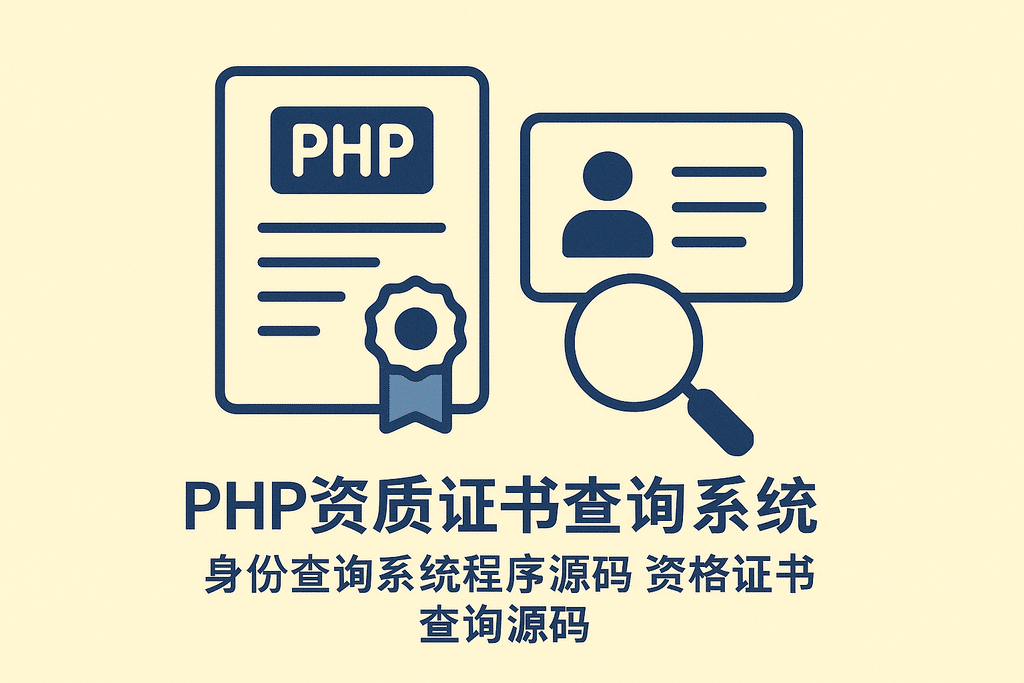 PHP資質(zhì)證書(shū)查詢(xún)系統 身份查詢(xún)系統程序源碼 資格證書(shū)查詢(xún)源碼