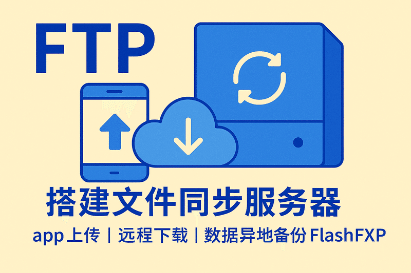FTP搭建文件同步服務(wù)器app上傳遠程下載工具數據異地備份FlashFXP